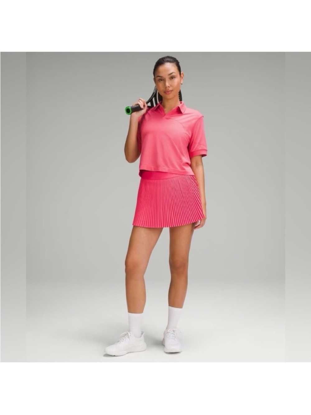 Lululemon Tennis Set- Pink Mini Skirt and Crop Top